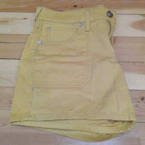 Ariat Denim Boyfriend Jean Shorts Size 27 Womens Ochre Yellow